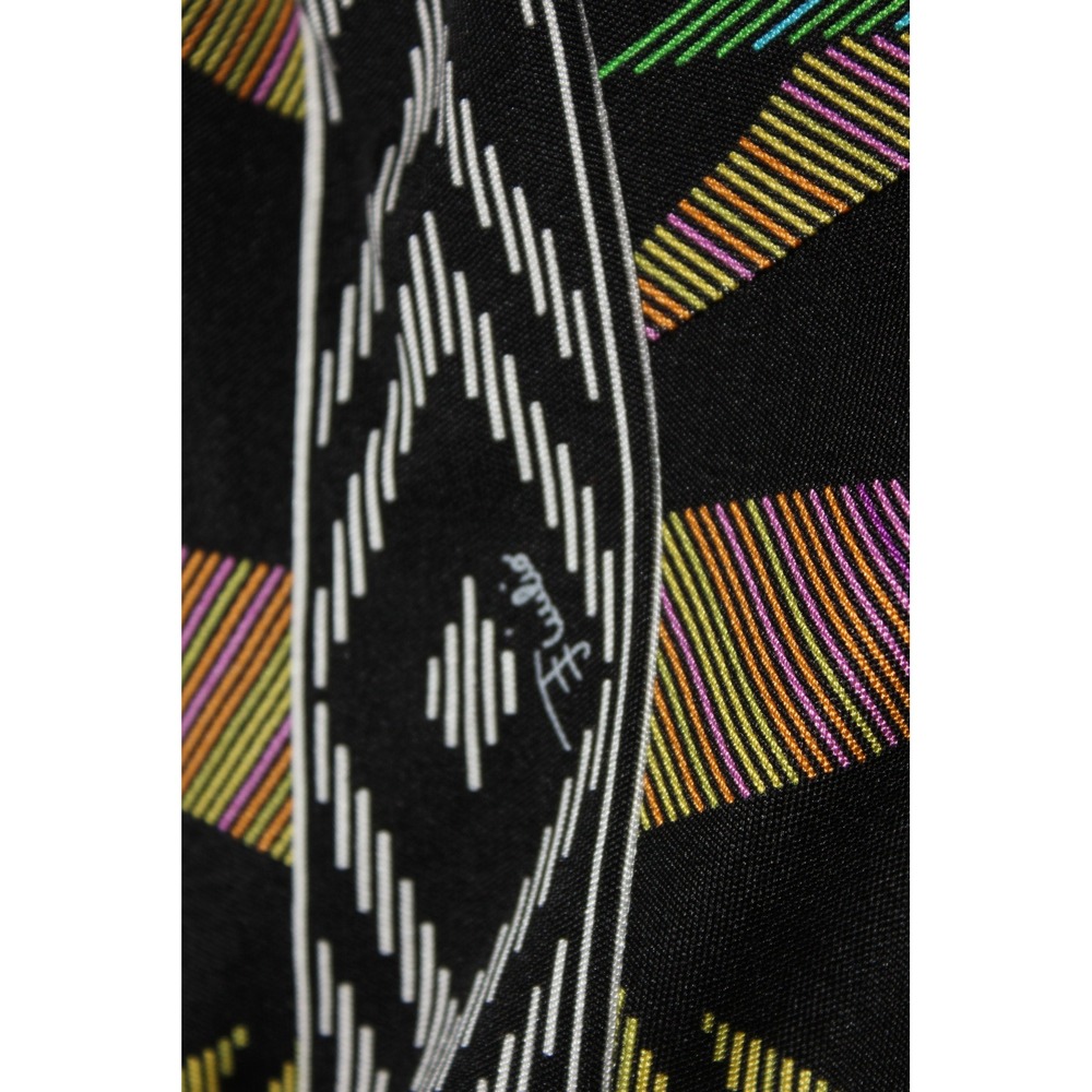 Emilio Pucci Firenze Silk Tunic Blouse Top Signature Geometric Print Italy Made - Picture 10 of 13